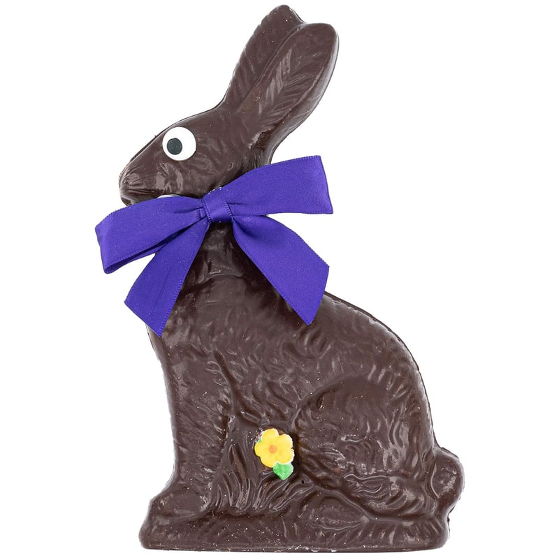Easter Chocolate Bunny - Solid Dark Chocolate, 8 oz, Gift-Ready