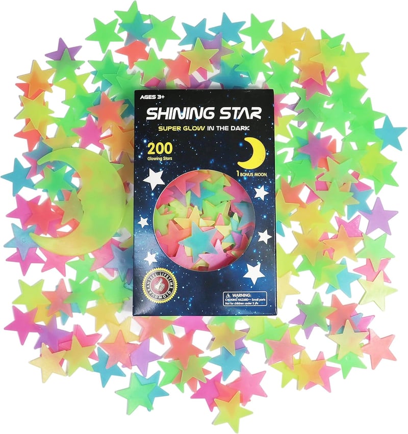 Luminous Ceiling Star Stickers for Kids - 200 pcs