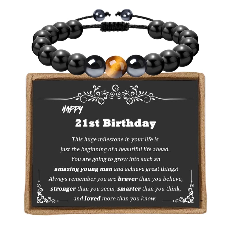 21st Birthday Triple Protection Bracelet for Him
