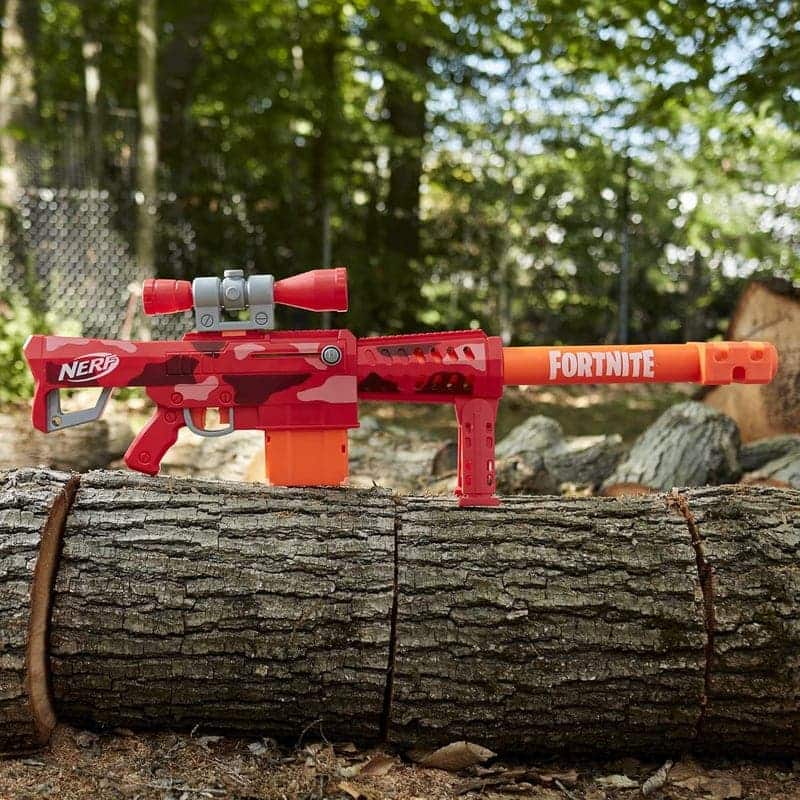 Fortnite NERF Heavy SR Blaster with Scope and 6 Mega Darts