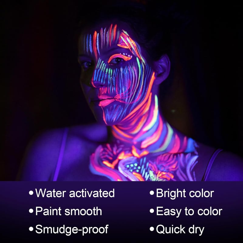 Halloween UV Neon Face & Body Paint Palette
