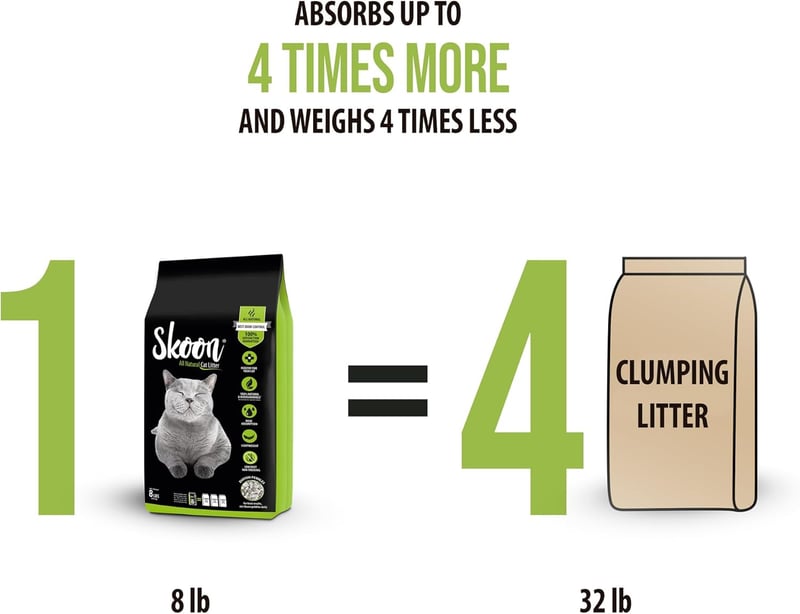 All Natural Lightweight Cat Litter - Odor Control Diatom Pebbles