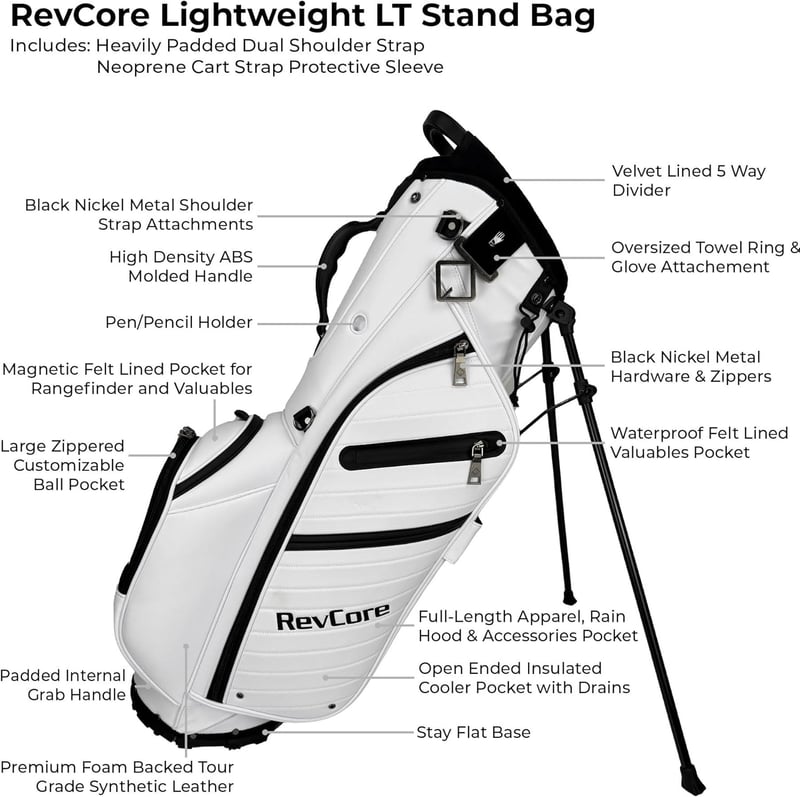 Lightweight Golf Stand Bag with Cooler & Rain Hood, Unisex