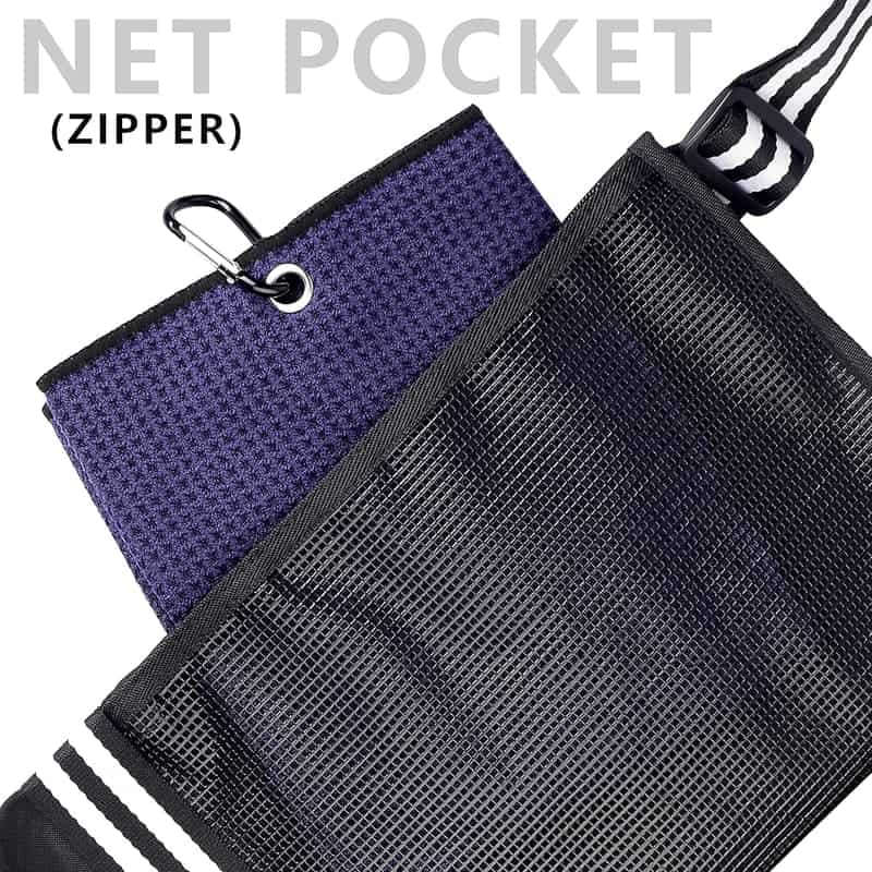 Golf Sunday Bag with 6 Pockets & Adjustable Strap for 3-9 Clubs