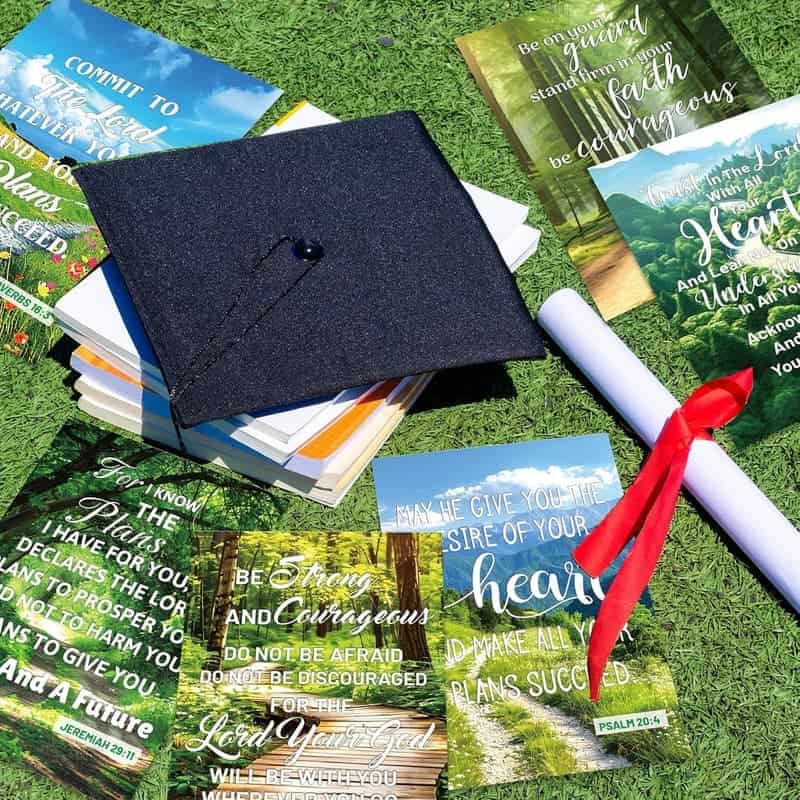 Religious Graduation Cards with Envelopes, Set of 12