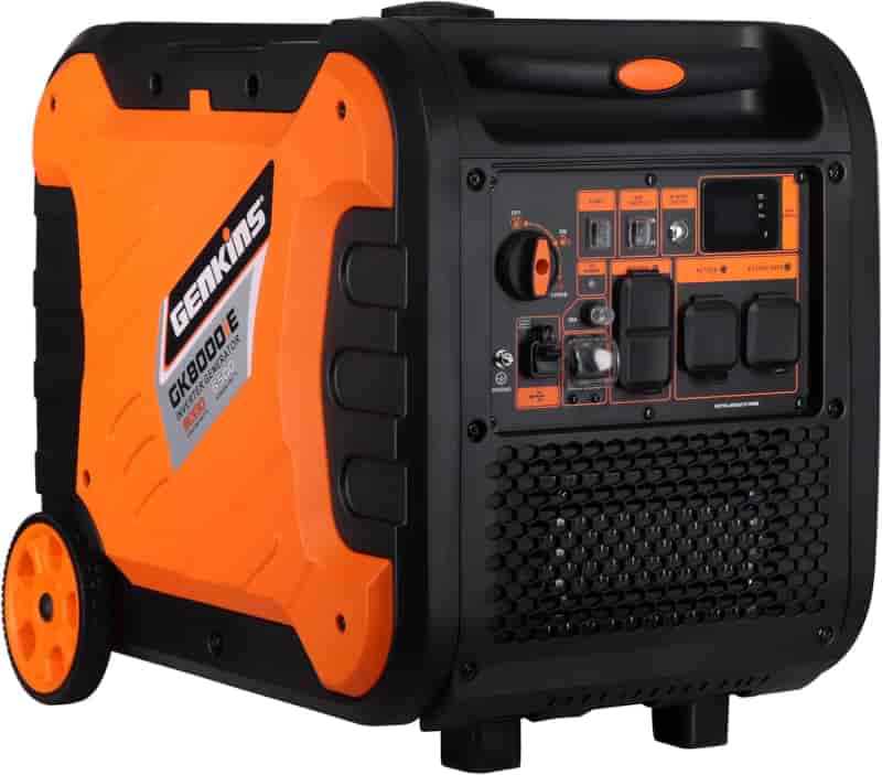 8000W Portable Inverter Generator with Electric Start and Wheels