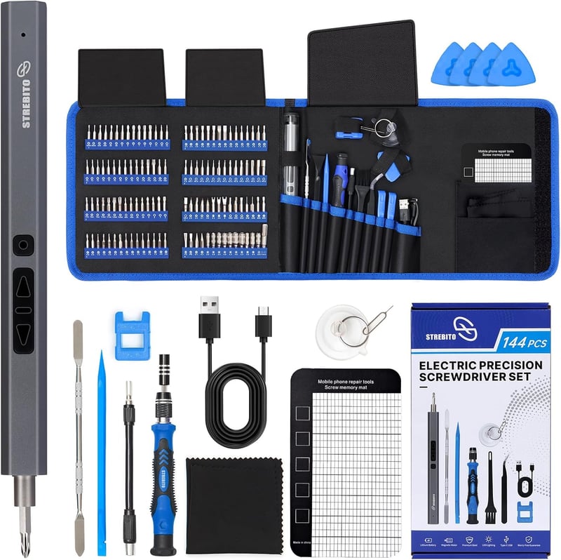 Mini Electric Screwdriver Set, Cordless Rechargeable Repair Kit