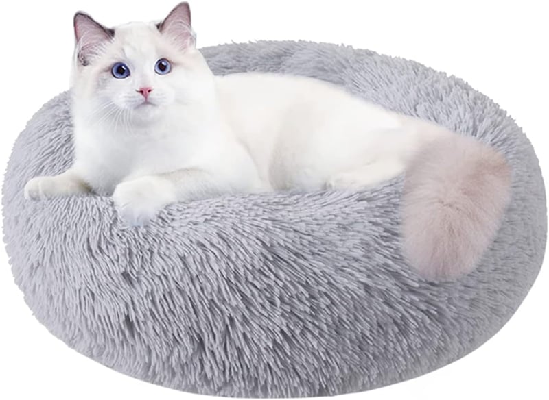 Washable Round Cat & Dog Bed, 20