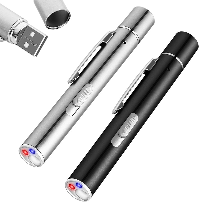Interactive Laser Pointer Cat Toys, USB Rechargeable, 2-Pack