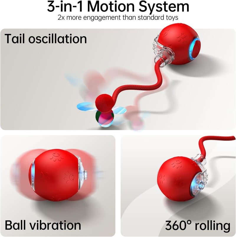 Smart Cat Ball Toy: USB Rechargeable, Motion-Activated
