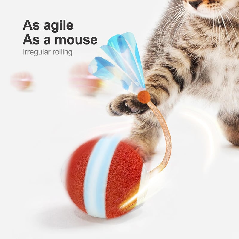 Motion-Activated Interactive Cat Toy with Elastic Mesh Tail