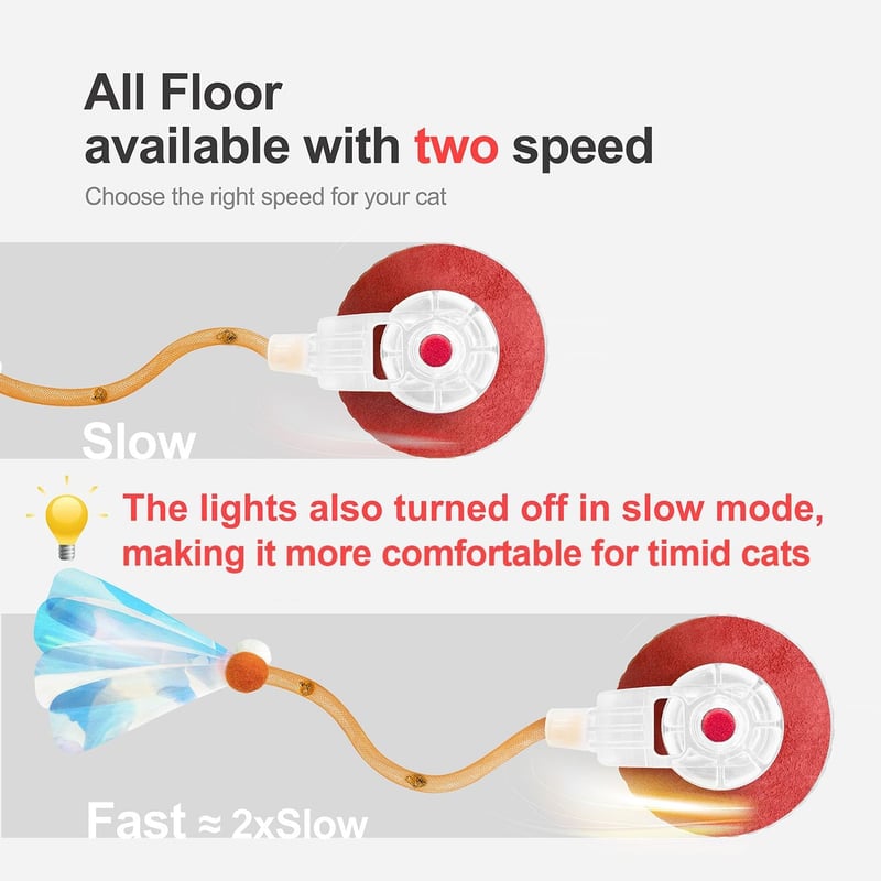 Motion-Activated Interactive Cat Toy with Elastic Mesh Tail