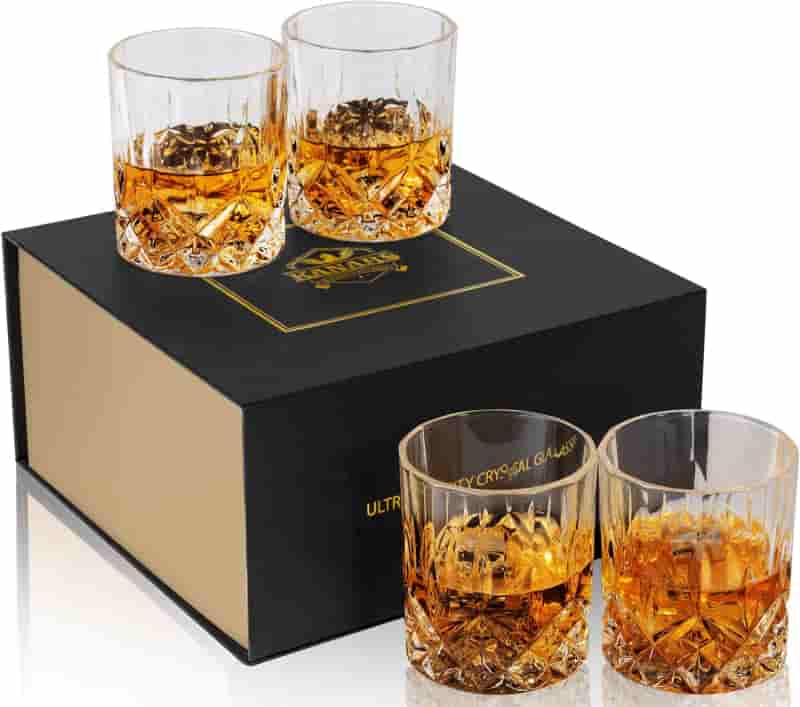 Whiskey Glasses Set, 10 Oz, Luxury Box, Men's Gift