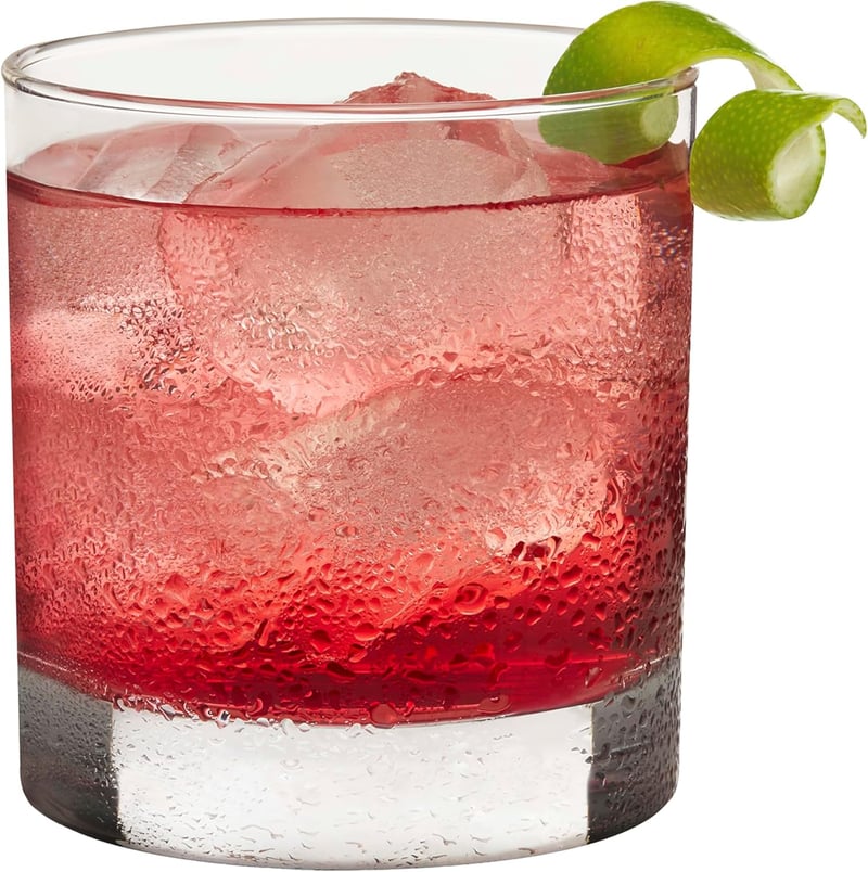 Rocks Whiskey Glass Set - Heavy Base, 12-Piece