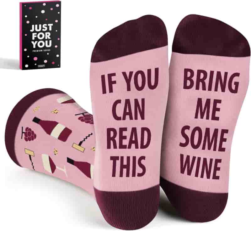 Funny Wine Lover Socks - Gifts for Men & Women
