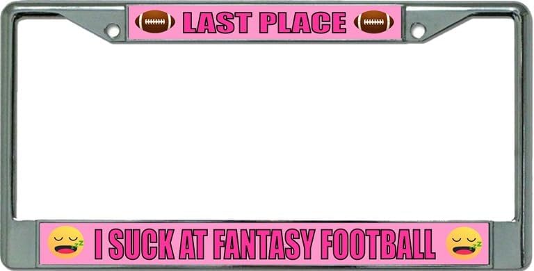 Fantasy Football Chrome License Plate Frame