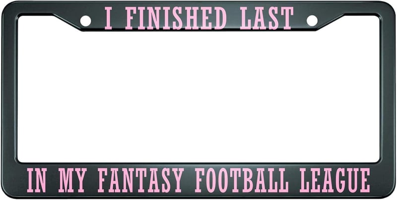 Fantasy Football Loser License Plate Frame for Cars – Metal