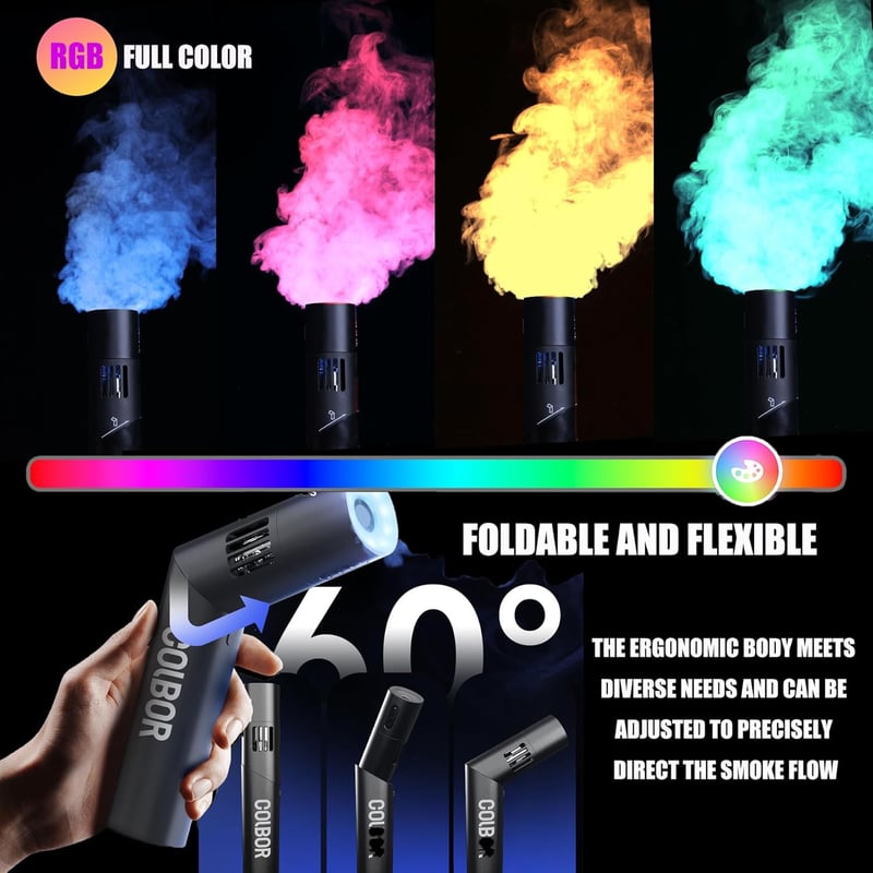Fog Machine with Remote & RGB Lights for Events