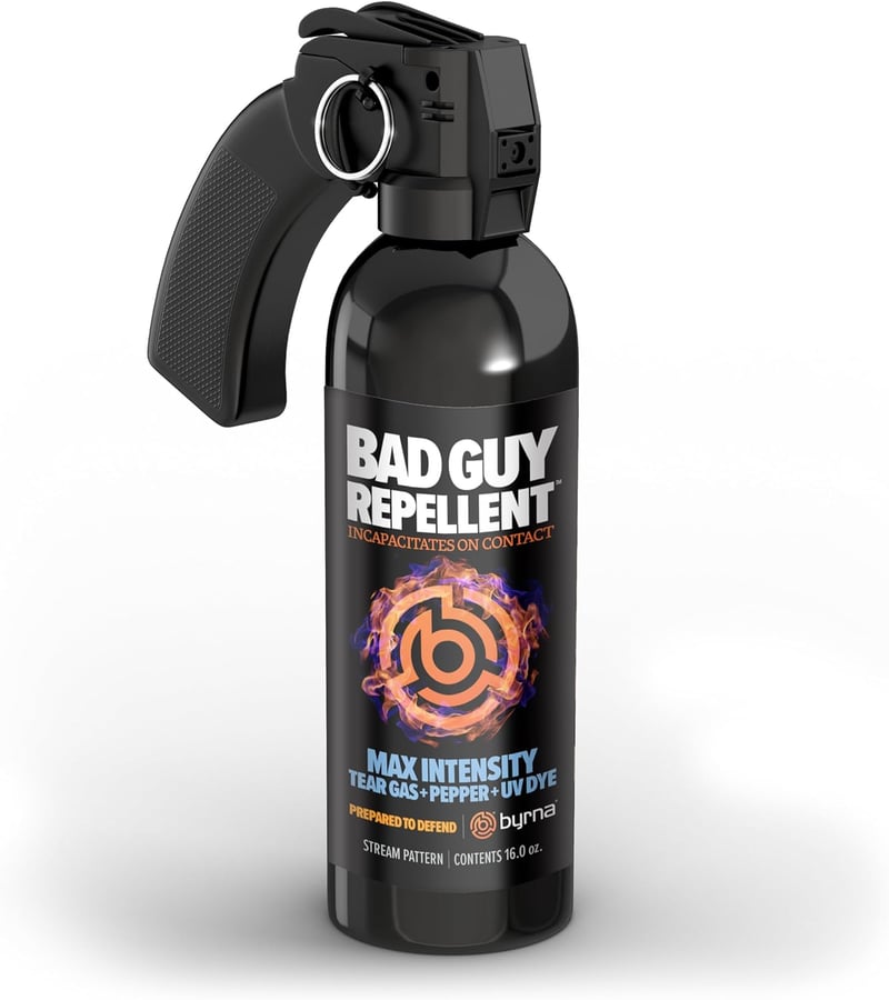 Military Strength Pepper Spray, UV Dye, 30 Ft Range