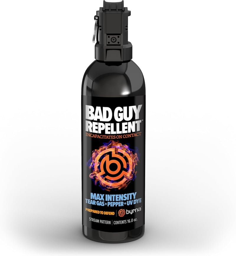 Military Strength Pepper Spray, UV Dye, 30 Ft Range