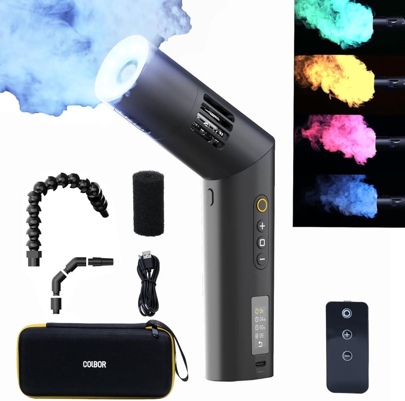 Fog Machine with Remote & RGB Lights for Events