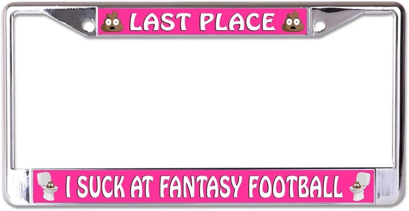 Fantasy Football Loser Chrome License Plate Frame