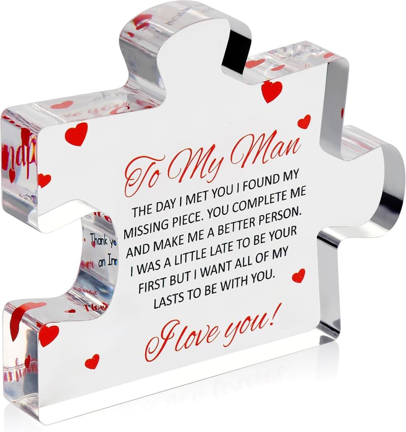 Valentine's Day Engraved Acrylic Block Puzzle