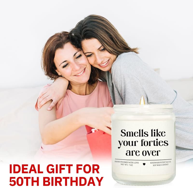 50th Birthday Handmade 7oz Candle for Women and Men