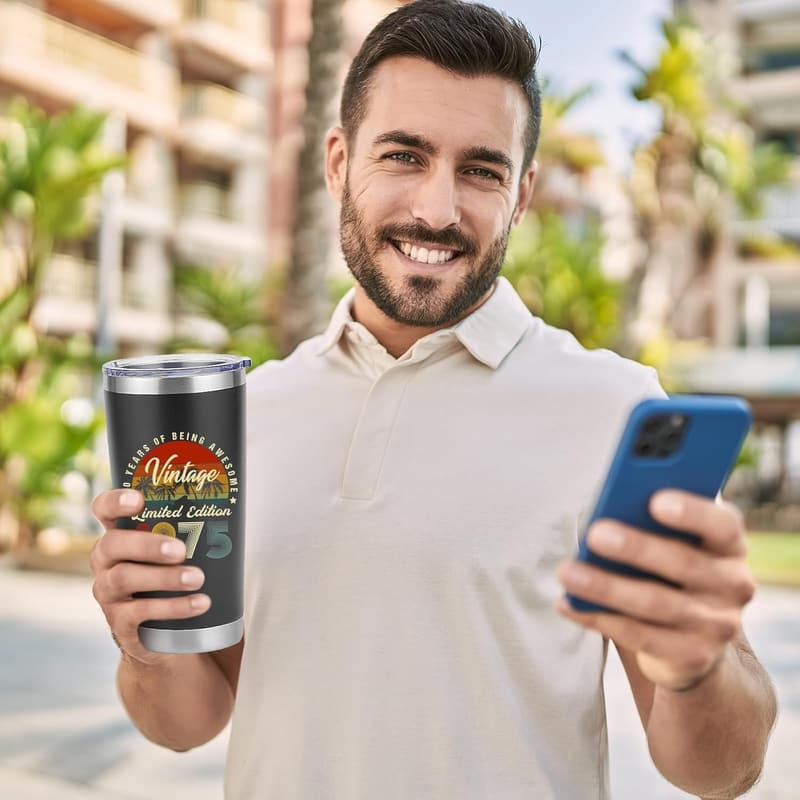 50th Birthday 20 Oz Tumbler for Men