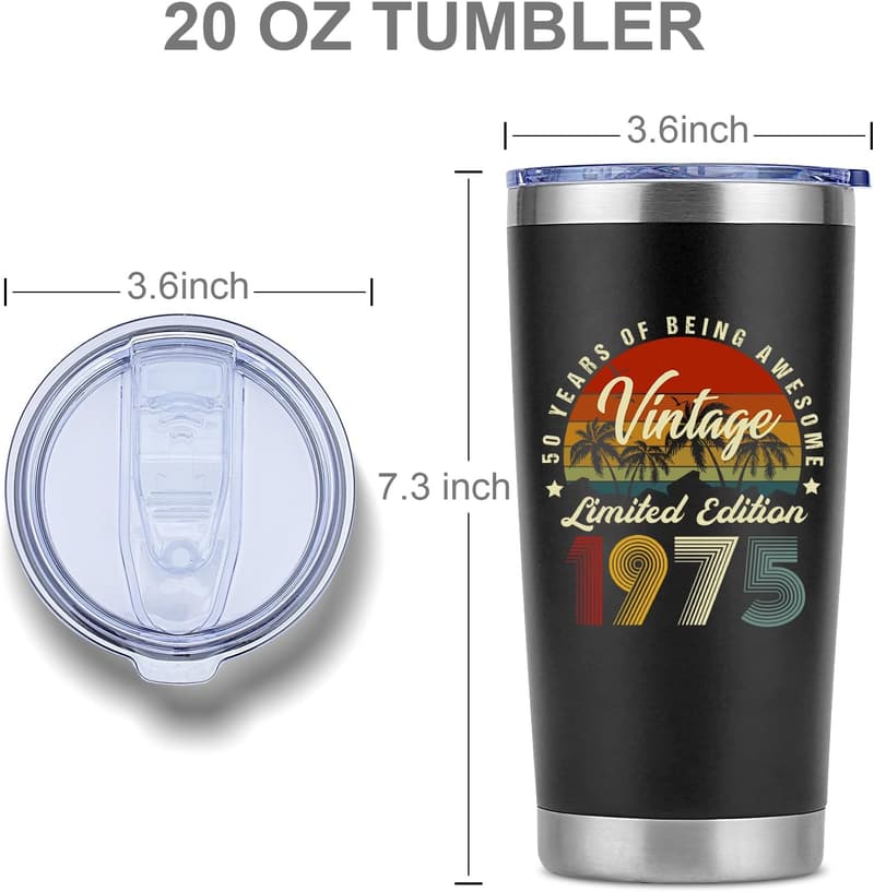 50th Birthday 20 Oz Tumbler for Men