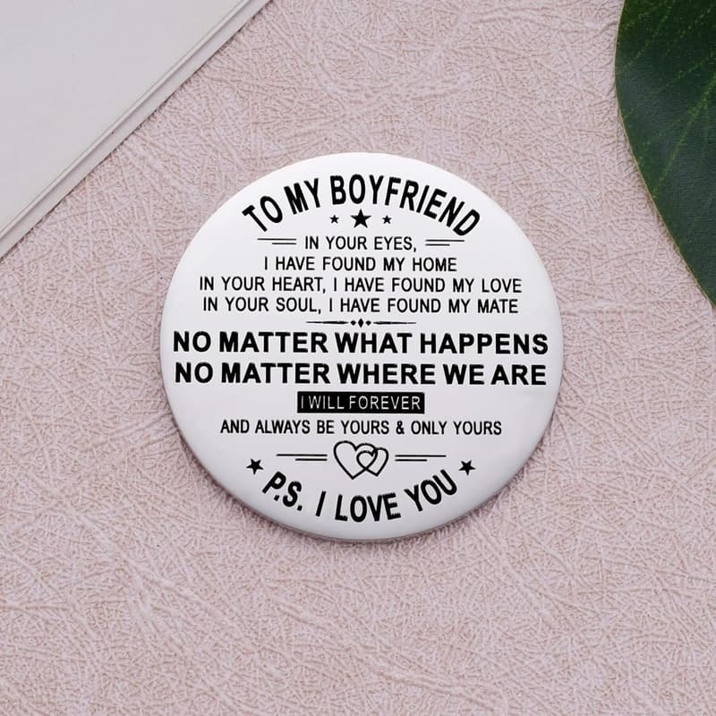 Thinking of You Pocket Hug Token with PU Leather Keychain