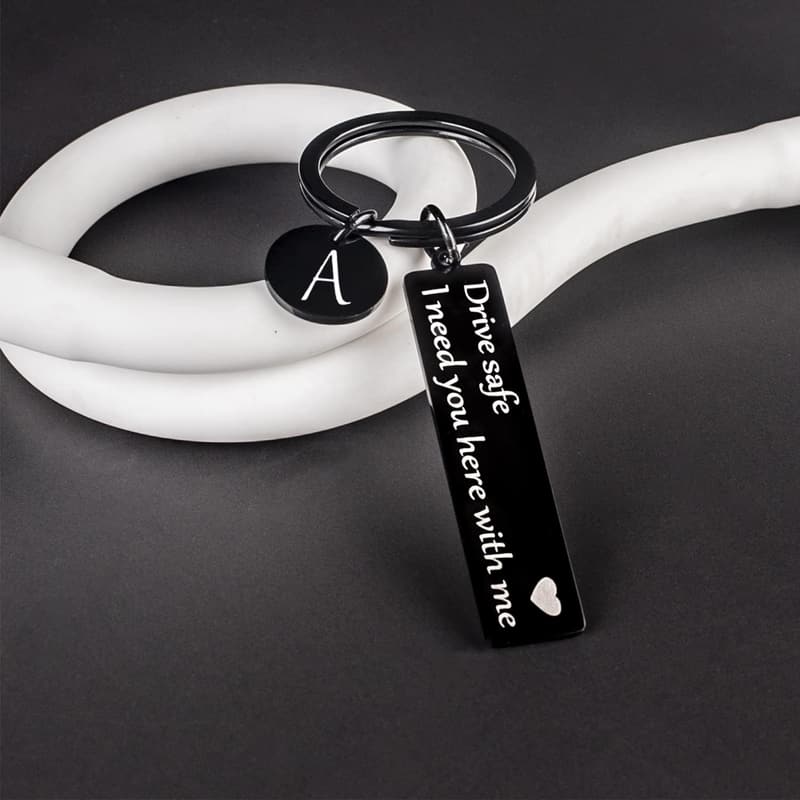 Boyfriend Birthday Drive Safe Keychain