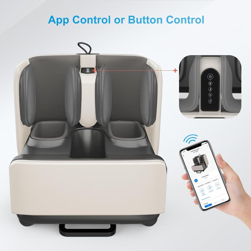 Foot Massager & Rest with Heat, App-Controlled
