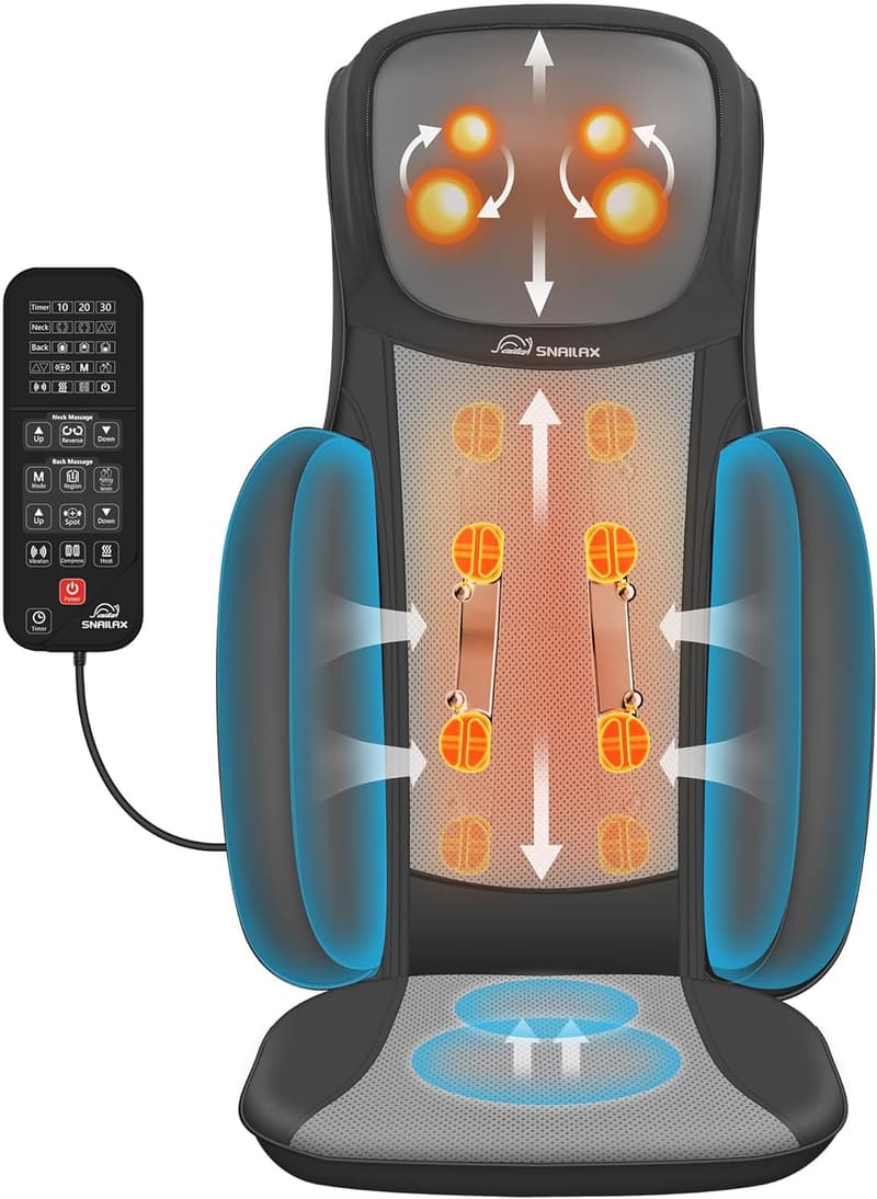 Shiatsu Neck & Back Massager with Heat - Office/Home Use