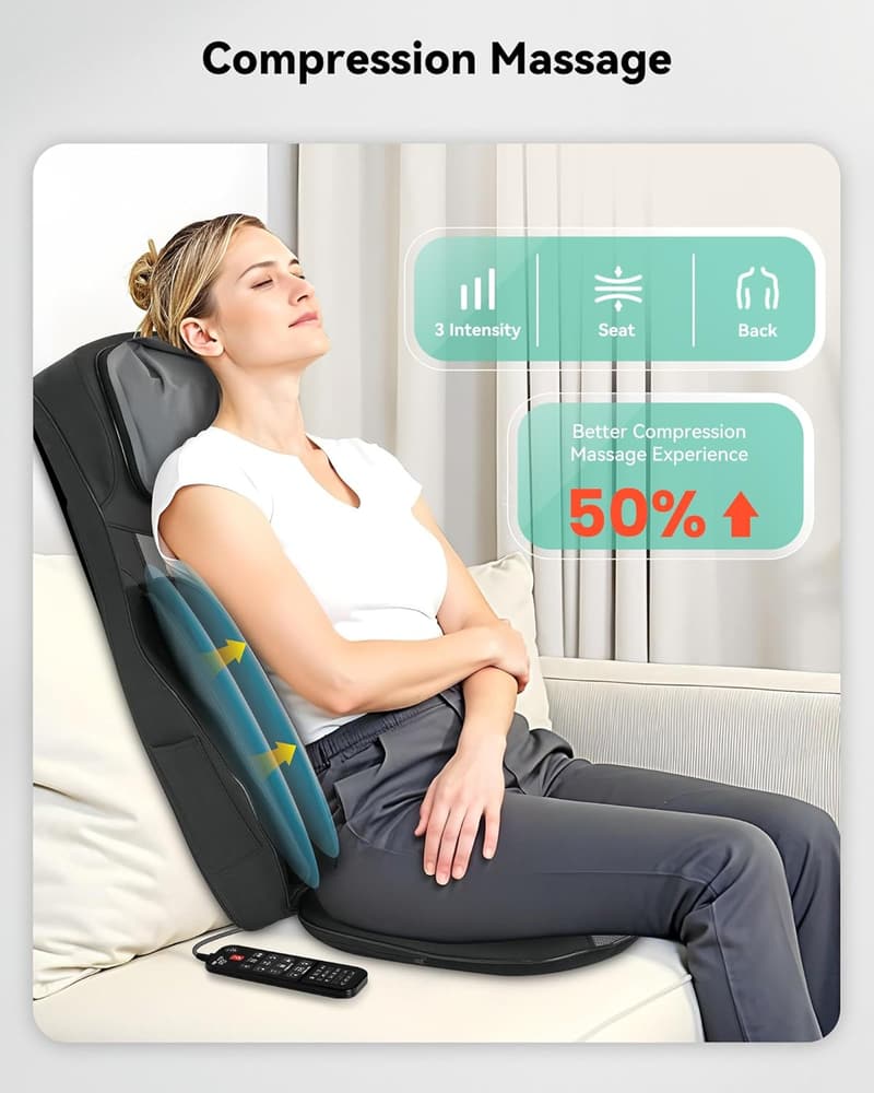 Shiatsu Neck & Back Massager with Heat - Office/Home Use