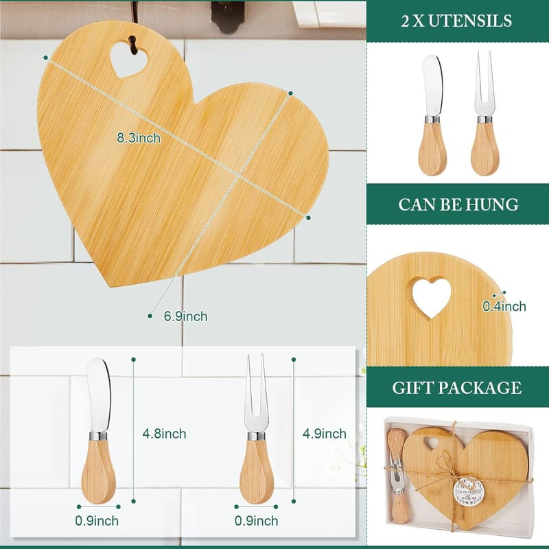 Bridal Shower Bamboo Cheese Board Set