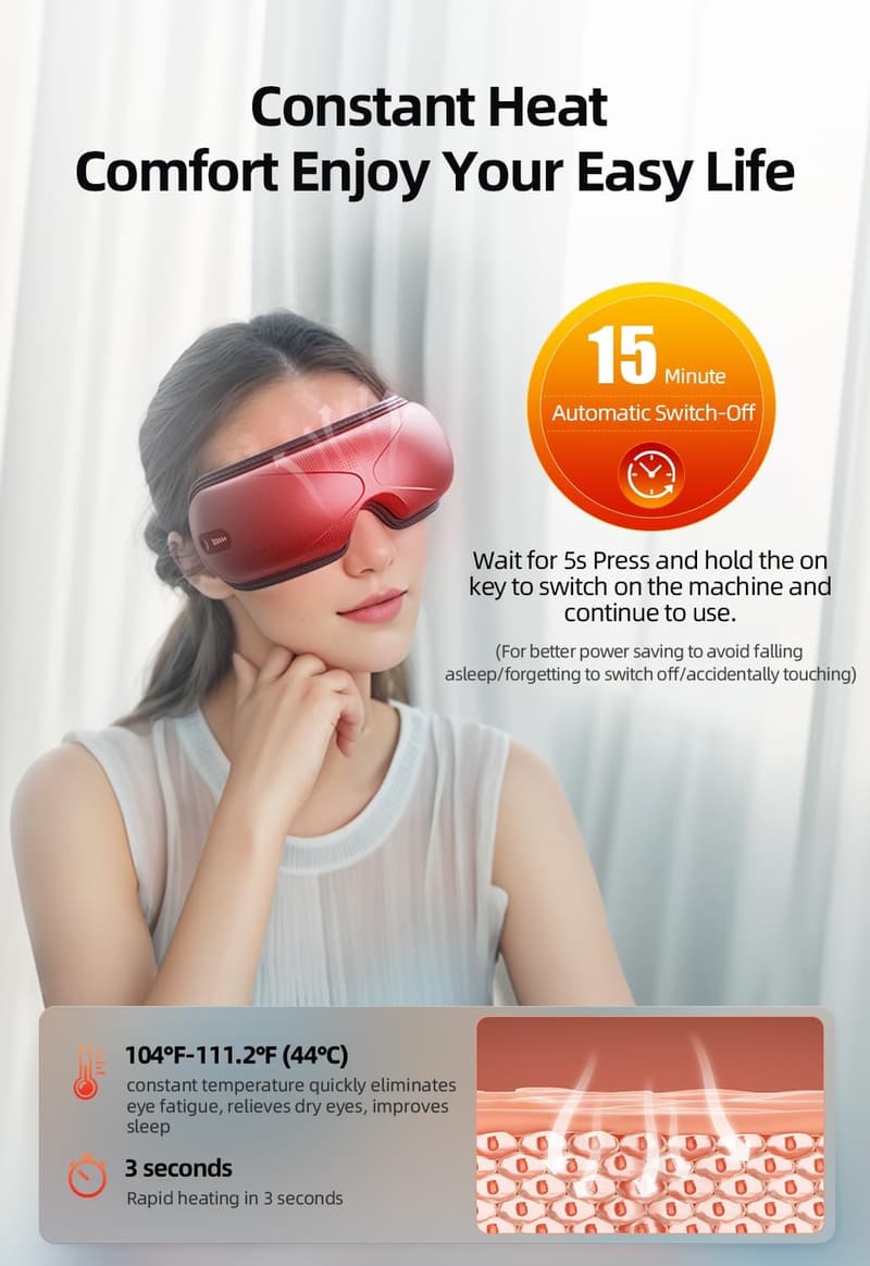 Mother's Day Bluetooth Eye Massager with Heat