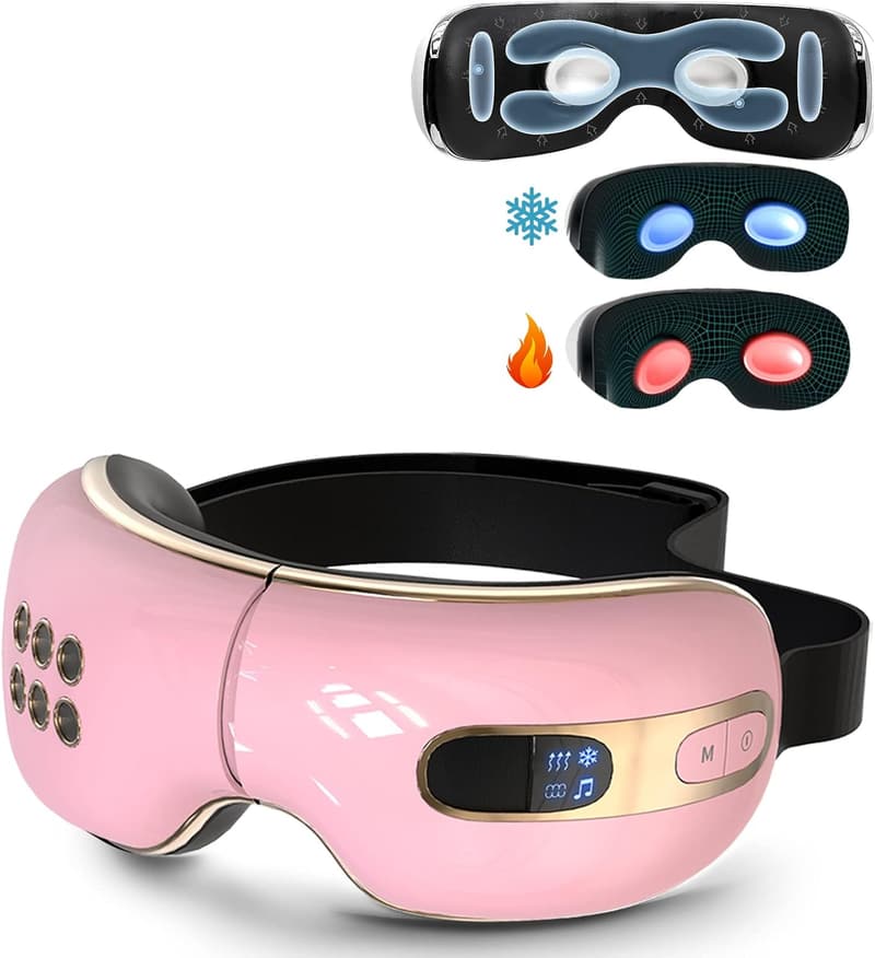Heated Eye Massager for Migraine Relief, Pink