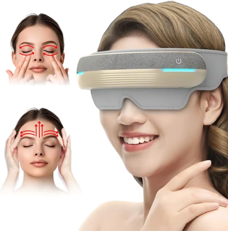 Rechargeable Bluetooth Eye & Head Massager with Heat