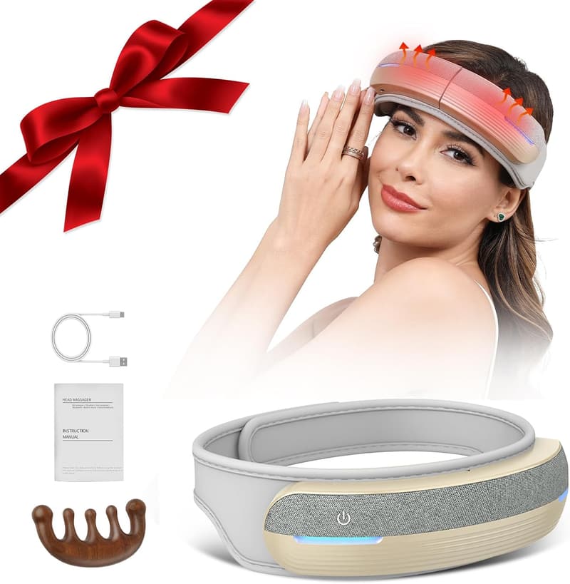Electric Head Massager with Heat & Bluetooth