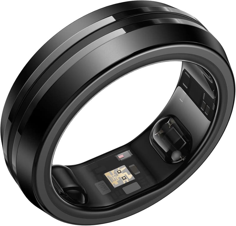 Smart Titanium Fitness Ring, Waterproof, Men's Size 10