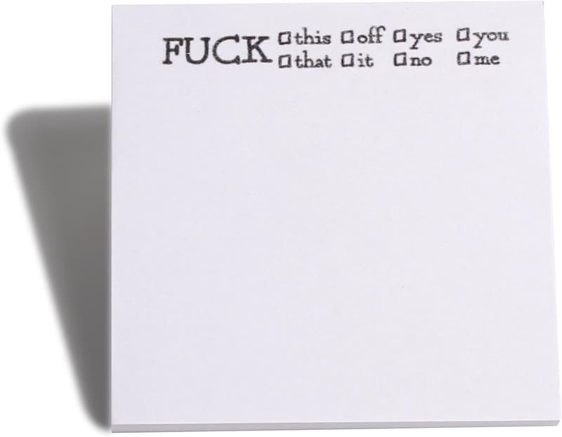 White Elephant Sticky Notes & Pen Set - Funny Desk Gift