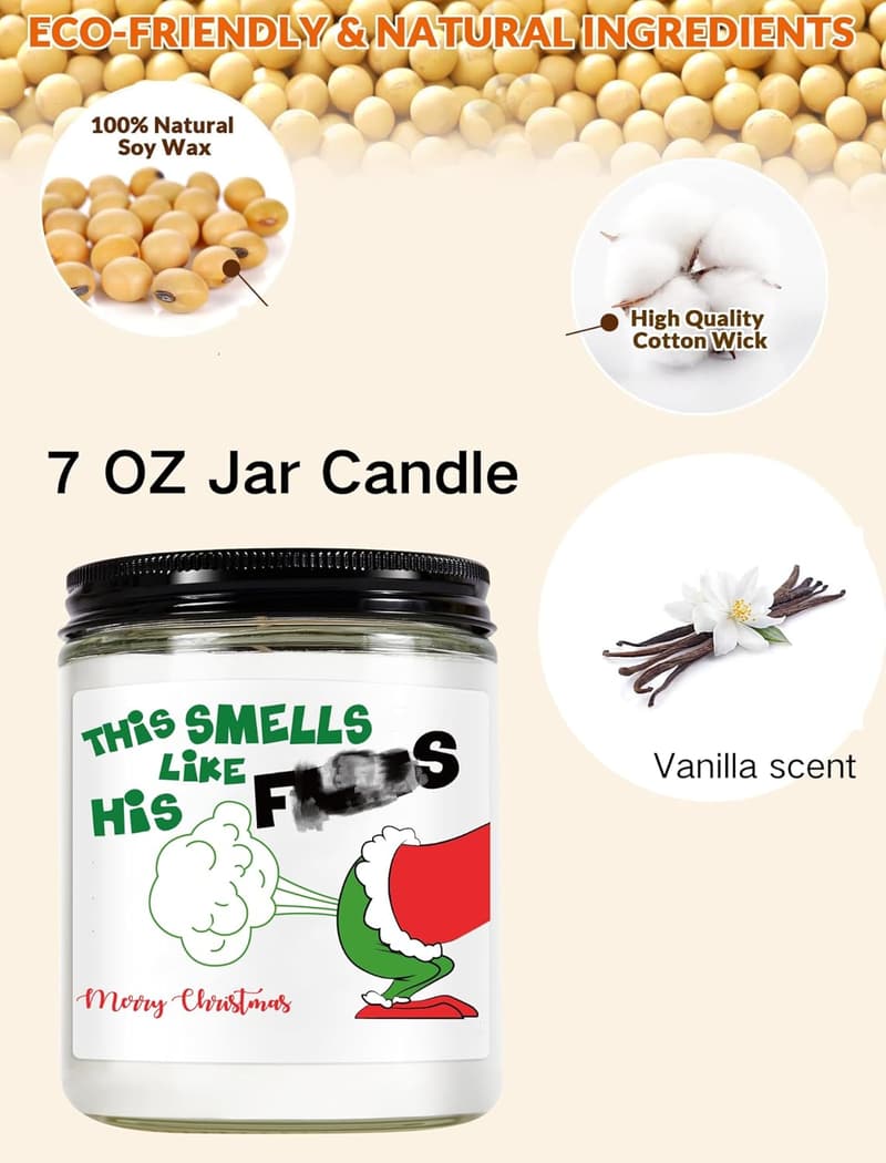 Funny Vanilla Soy Candle - Gifts for Coworkers