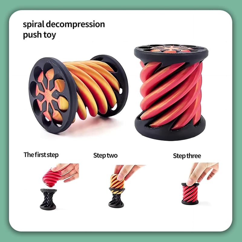 White Elephant Fidget Toy: 3D Printed Spiral Cone