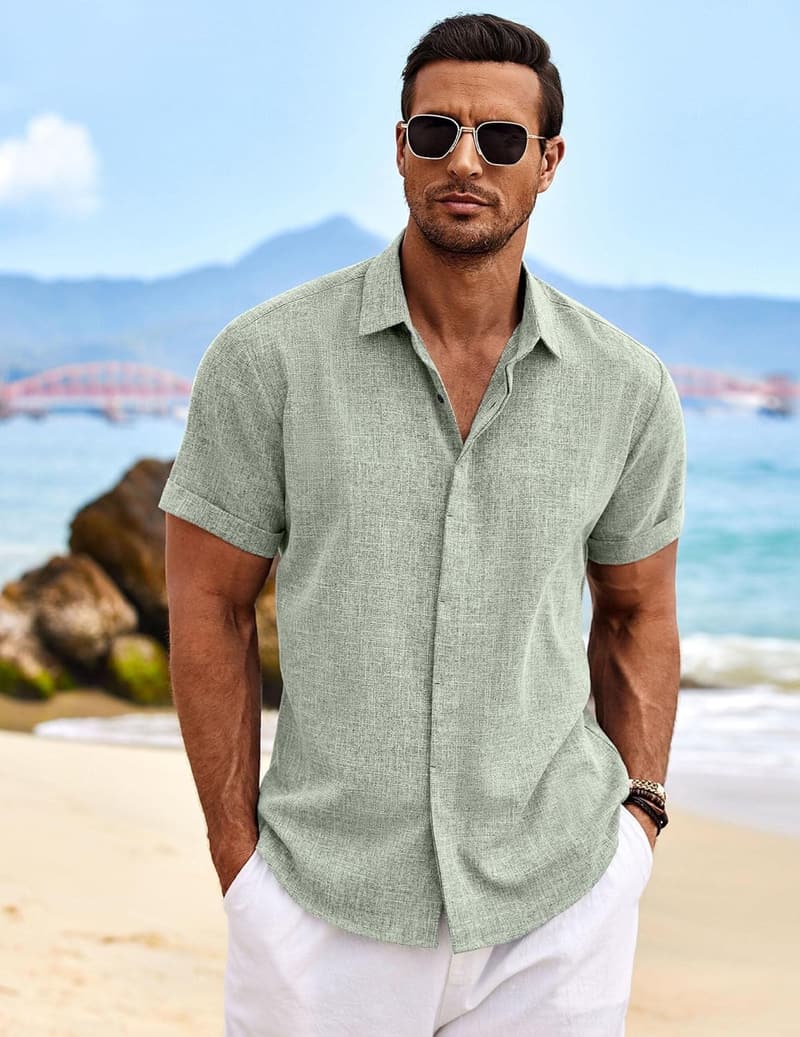 Beach Wedding Men's Linen Shirt
