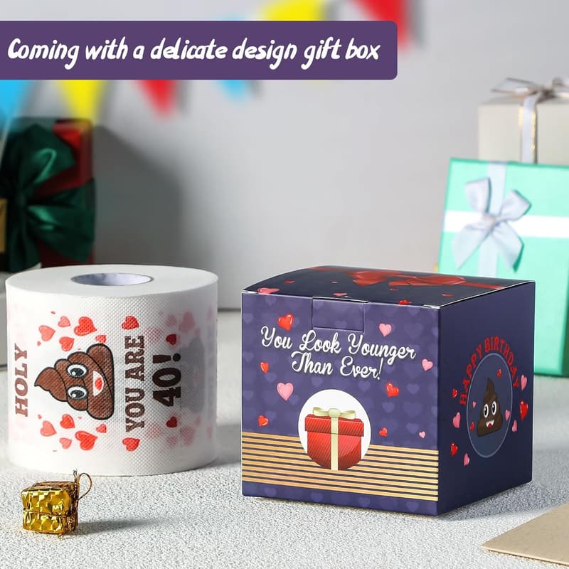 40th Birthday Prank Toilet Paper Gift