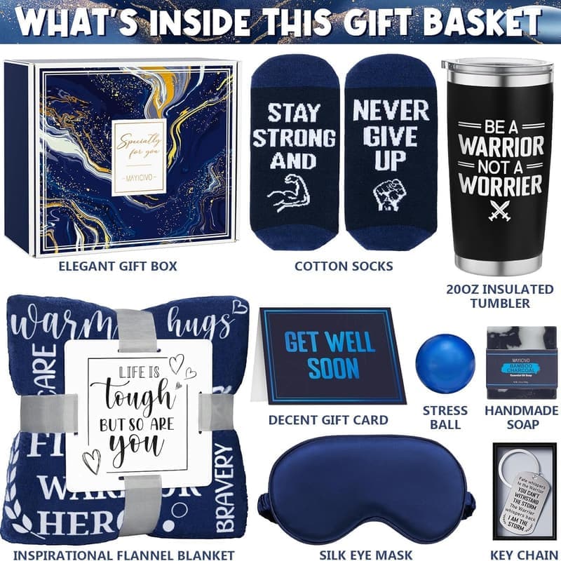 Get Well Gift Basket for Men w/ Tumbler
