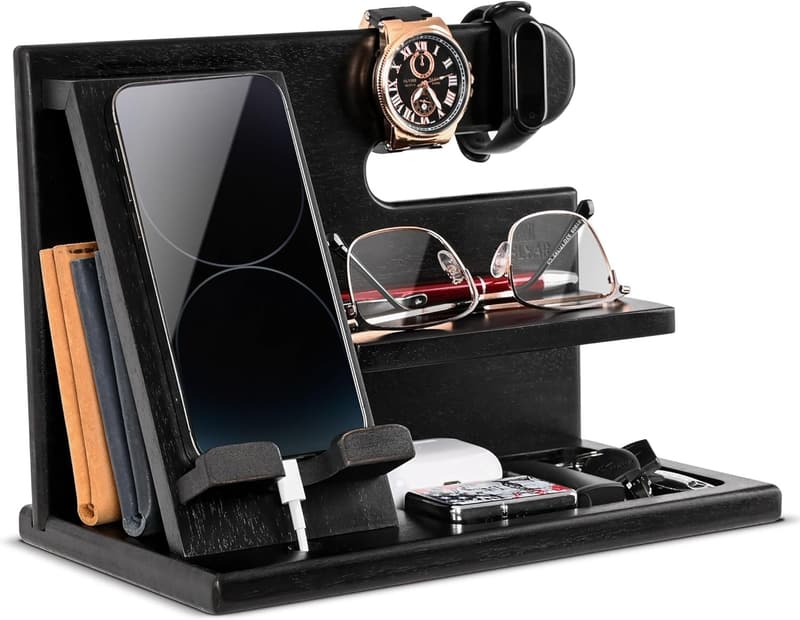Birthday Ebony Wood Organizer for Men