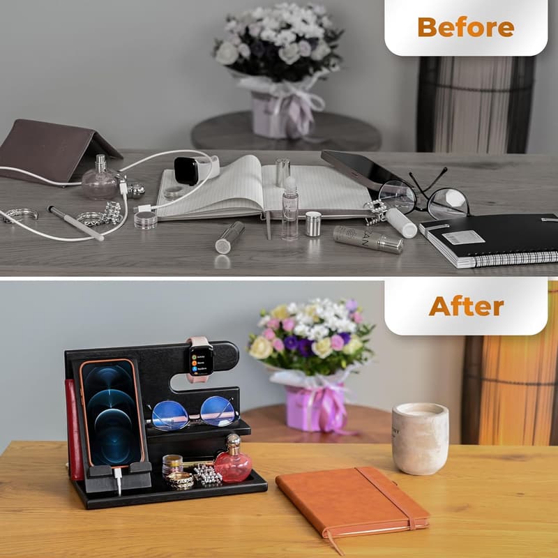 Birthday Ebony Wood Organizer for Men