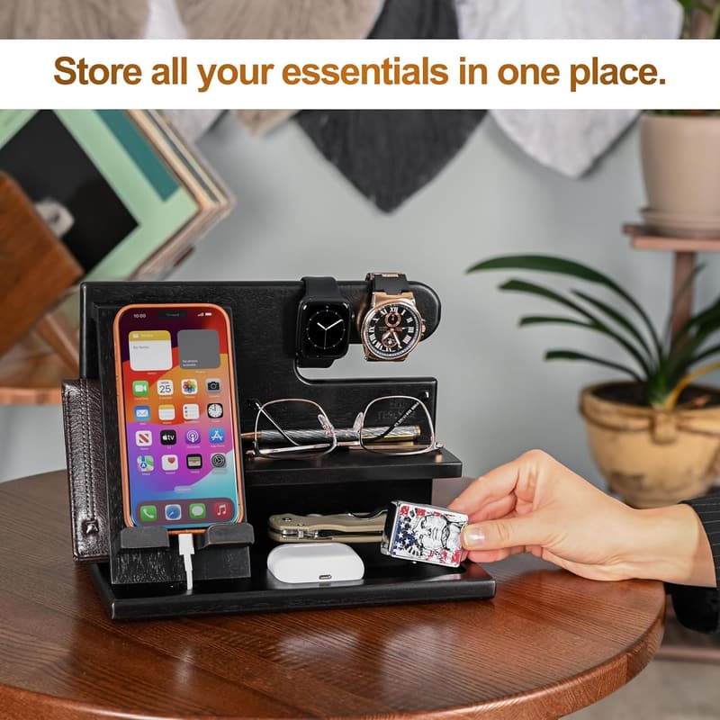 Birthday Ebony Wood Organizer for Men